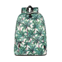 Women Backpack School Bag For Teenage Girls Cute leaves Printing Schoolbag Ladies Laptop Rucksack Mochila Travel Bag