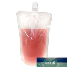 100 Pcs Stand-Up Plastic Drink Bag Spout Pouch For Beverage Liquid Juice Milk Coffee Nozzle Bag Beverage Mouth Bag