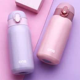 320ml Colourful Thermo Mug Vacuum Cup 304 Stainless Steel thermos Bottle baby Thermal Bottle for water Insulated Child Thermo Cup 201109