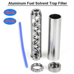 -6-дюймовый 1 / 2-28 Trap Solvent Automotive Масляный фильтр автомобиля алюминиевый Топливный фильтр Автомобиль установить Titanium для NAPA4003 WIX24003