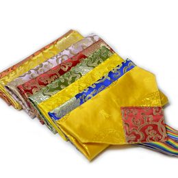 Luxury Large Tibetan-Style Scripture Book Bag wrap cloth Handwritten Table Pad Silk Satin Tablecloth Cover Cloth