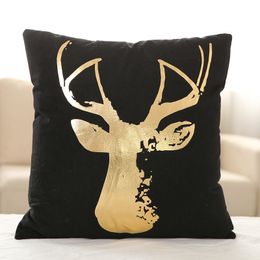 2022 Designer Square Letter Cushion Decorative Pillow Luxurys Designers Cushion Fashion Gold Horse Pillow Home Decor 2202235D