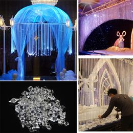 30pcs 12cm Wedding Decoration Crystals Acrylic Octagonal Beads String Prisms Garland Chandelier Hanging Curtain Christmas Decor Y200903