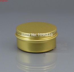 50g Gold Colour Aluminium Cream Jar, 50ml Golden Jars, Empty Tin Container, Cosmetic Packing Metal Box,50pcs/lotgood quantity