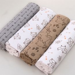 ruyi bebe 4Pcs/Pack 100% cotton supersoft flannel receiving baby blanket swaddle baby bedsheet 76*76CM baby blankets newborn 201111