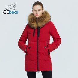 icebear 2020 brand women's clothing new products winter warm ladies cotton jacket with fur collar women's parkas GWD2I 201124