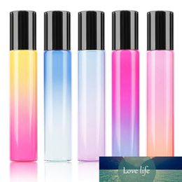 10ml Glass Roller Bottle Essential Oil Gradient Color Thick Massage Portable Roller Ball Travel Empty Perfume Bottle Container