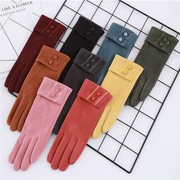 Spring Winter Women Gloves Short Fleece Touch Screen Glove Windproof Warm Mittens Fashion Ladies Telefingers Gloves Outdoor Riding Glove DHL