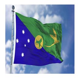 Christmas Island Flag 3x5 FT Double Stitching Banner 90x150cm Festival Party Gift 100D Polyester Printed Hot selling!