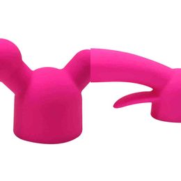 Nxy Sex Vibrators Accessory Caps Headgear Hat Extension for Wand Vibrator Toys Woman Clitoris Stimulator Adult Toy 1227