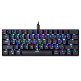 MOTOSPEED 61 Mechanical Keyboard RGB Backlight 61-Key Blue/Black Switches Gaming Keypad 2ms Response Speed All Anti-ghost Keys1