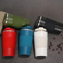 380ml tumblers stainless steel vacuum thermos cup outdoor portable sports water bottle car coffee mugs with lid CYZ2885 sea shipping
