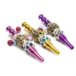 Smoking Accessories Hookah Tip Shisha Mouth Tips Handmade Inlaid Jewellery Ball Alloy Blunt Holders Water Pipe Mouthpieces Bling