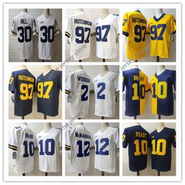 Mens 2022 Playoff College Michigan Wolverines Football Jersey 10 Tom Brady 2 Woodson 5 Sainristil 97 Hutchinson 12 McNamara 30 Hill 3 Rashan Gary 5 Peppers 9 Mccarthy