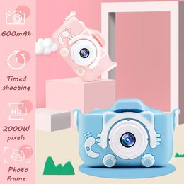 Children's Mini Digital Camera HD Screen Camera Video Toy 20 Million Pixel Kids Cartoon Cute Camera Outdoor Photography LJ201105