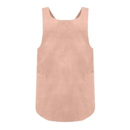 Aprons Hot Women Cotton Linen Cross Back Apron Japanese Housework Kitchen Wrap Pinafore Kitchen Fashion Modern Nov14 Y200103