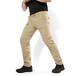 Man Detachable Cargo Work Pants Tactical Army Quick Dry Pants Removable Leg Two Parts Casual Pants Camo Training Trousers 201110