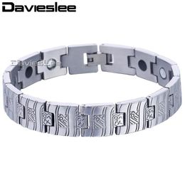 Link Chain Davieslee Watch Band Bracelet Mens Womens Wristband Bangle Link Stainless Steel Gold Silver Colour 12mm DKBM145261H