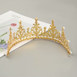 Factory Party Decoration Queen Tiara Mini Crown Headgear Birthday Cake Topper Crystal Children Hair Ornaments for Wedding Baby Shower