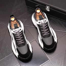 British Style Men Wedding Dress Party Shoes Comfortable Outdoor Non-Slip Casual Sports Sneakers low-top Lace-up Leather Driving business Walking Loafers