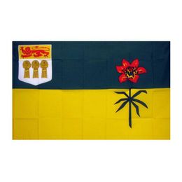Saskatchewan Flag High Quality 3x5 FT State Banner 90x150cm Festival Party Gift 100D Polyester Indoor Outdoor Printed Flags