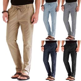 Men Business Casual Style Pancill Pants Baggy Trouser Solid Work Wear Summer Soft Pants Daily Jogging Pants Quality Y220308