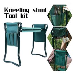 Storage Bags 2 Pcs Tool Side Bag Pockets Pouch For Garden Bench Kneeler Stools Gardening Accessories Home Organiser