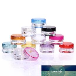 10Pcs 3g 5g Plastic Empty Cosmetic Sample Jar Pot Vials Square Bottom Makeup Container for Face Cream Lip Balm Nail Art Storage