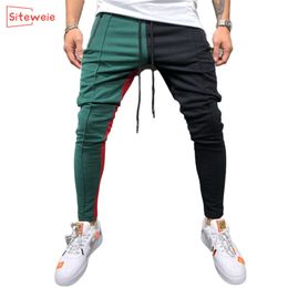 SITEWEIE Mens Joggers Pants Sweatpants Man Gym Workout Fitness Cotton Trousers Male Casual Fashion Skinny Sport Track Pants G449 201109