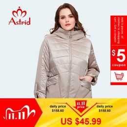 Astrid Spring new arrival women jacket loose clothing outerwear high quality plus size mid-length fashion coat AM-8612 201103