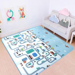 200*180CM Kids Cartoon Blanket Developing Soft 0.5cm Thick Play Mat Children waterproof Pad Baby Activity Crawling Carpet Indoor LJ201113