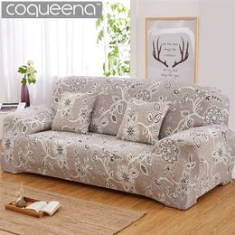Flower Design Universal Cover for Sofa Armchair Elastic Stretch Couch Cover Sectional Sofa Covers Furniture Protector 1/2/3/4-X LJ201216