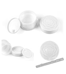 10pcs/lot 20g 30g White Cream Jar Rose Cap Round Plastic Makeup Sub bottling Empty Cosmetic Container High Quality