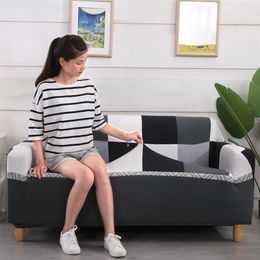 Geometric Stretch Sofa Covers for Living Room Modern Couch Cover for Different Shape Sofa Loveseat Chair L-Style Sofa Slipcover LJ201216
