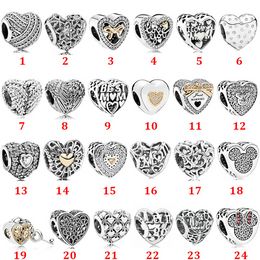 Designer Jewelry 925 Silver Bracelet Charm Bead fit Pandora rose Series Key Pentagram Bow Slide Bracelets Beads European Style Charms Beaded Murano