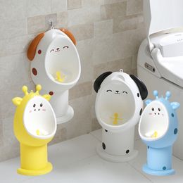 Baby Boy Potty Toilet Training Wall-Mounted Animal Urinal For Children Stand Vertical Urinal Boys Adjustable Pee Kid Pot Trainer 201117