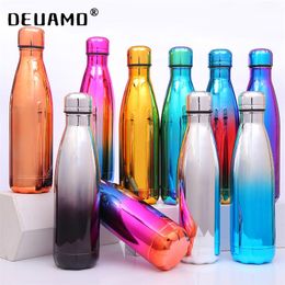 Custom 500ml Sport Water Bottle Thermos Bottle Of Stainless Steel Vacuum Flasks Thermoses Cup Bottle For Water Gift Cups 201221