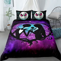 jake n sally nightmare before christmas children bedding set king queen double full twin single size bed linen set C1018