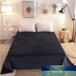 Navy Blanket 180x230cm, 240x250cm, 240x270cm, Bedding Thickening Plus Velvet Solid Colour Flannel Bed Sheet Blanket XF766-1