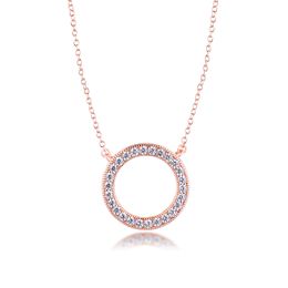 Gioielli in argento sterling 925 genuino Cuori in oro rosa con collane firmate Collier per le donne Fai da te Regalo per feste all'ingrosso Q0531