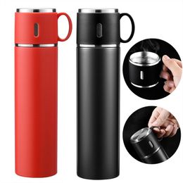 Travel BPA Free Premium Insulated Cup Thermoscup Portable Stainless Steel Thermos Cup Bottle Insulated Vacuum Thermos Flask LJ201218