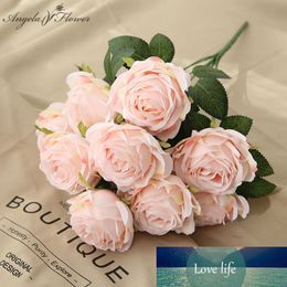 10 heads artificial flowers rose silk wedding bouquet home decor vase party arrangement garden hotal plants Valentine's Day gift