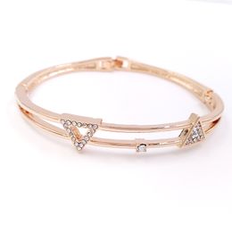 Classic Designer Charms Bracelets Jewellery rose gold triangle stars diamond bangle fashion Jewelrys Luxury design bracelet for women birthday gifts wedding party