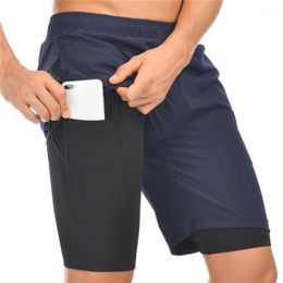 Running Shorts 2021 Mens 2 In 1 Sports Male Double-deck Fitness Quick Drying Man Jogging Gym Men1