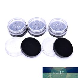 1PC 10ml Plastic Loose Powder Jar with Sifter Black Cap Empty Cosmetic Container Makeup Compact Portable Loose Powder Box