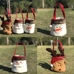 favour bags wholesale Canada - Christmas Decorations Gift Box Apple Chocolate Jar Wedding Favour Wrap Storage Doll Portable Bag Candy Santa Claus Gift1