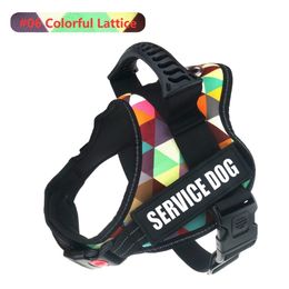 No Pull Harnesses For Service Dogs Reflective Adjustable Dog Harness Vest Collar For Medium Large Dog Supplies 201126
