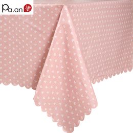 Pastoral Style PVC Table Cloth Plaid Flowers Printed Waterproof Oilproof Rectangle Table Cover Home Party Wedding Tablecloth T200707