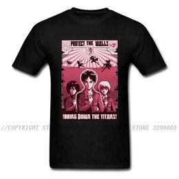 Survey Corps T Shirt Men Anime Manga T-shirt Attack On Titan Tshirt Ackerman Captain Print Tops & Tees Vintage Clothes Y220214