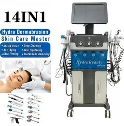 14In 1 Hydra facial diamond Dermabrasion water aqua peeling antioxidant fusion skin rejuvenation vacuum glycolic peels salon beauty equipment
